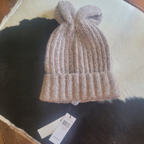 NWT BCBGeneration Bunny Ears Beanie in Rose Smoke - Picture 5 of 8